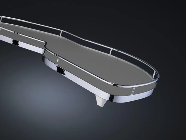 Комплект полок правый, Леманс 450 мм,Арена КЛАССИК,2 полки+рычаги,цвет ХРОМ,цвет дна Серый, антислип - фото с сайта Мебельщик - мебельная фурнитура Комплект полок правый, Леманс 450 мм,Арена КЛАССИК,2 полки+рычаги,цвет ХРОМ,цвет дна Серый, антислип - фото с сайта Мебельщик - мебельная фурнитура