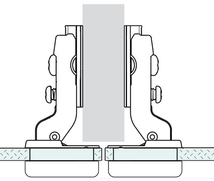 Петля полунакладная 95° для стеклянных дверей - фото компании Мебельщик Петля полунакладная 95° для стеклянных дверей - фото компании Мебельщик