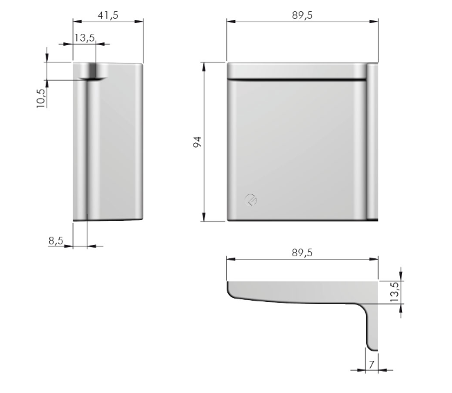заглушка на кронштейн LIBRA H11  белая  левая - фото магазина Мебельщик заглушка на кронштейн LIBRA H11  белая  левая - фото магазина Мебельщик