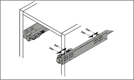 Направляющая полного выдвижения Quadro 4D SS 450мм, правая - фото компании Мебельщик Направляющая полного выдвижения Quadro 4D SS 450мм, правая - фото компании Мебельщик
