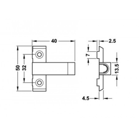 Накладка магнитного держателя к подъемнику FREElight - фото с сайта Мебельщик - мебельная фурнитура Накладка магнитного держателя к подъемнику FREElight - фото с сайта Мебельщик - мебельная фурнитура
