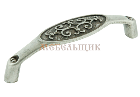 Ручка с орнаментом, черный цинк, 96мм RS413BAZ.3/96 (BOYARD) Сh004499    - фото с сайта Мебельщик - мебельная фурнитура Ручка с орнаментом, черный цинк, 96мм RS413BAZ.3/96 (BOYARD) Сh004499    - фото с сайта Мебельщик - мебельная фурнитура