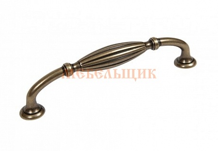 Ручка-скоба старинная латунь DEMURE 128мм (BOYARD) Сh340302    - фото с сайта Мебельщик - мебельная фурнитура Ручка-скоба старинная латунь DEMURE 128мм (BOYARD) Сh340302    - фото с сайта Мебельщик - мебельная фурнитура