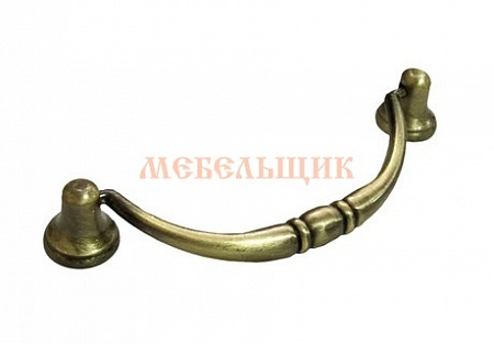 Ручка шарнирная старинная латунь, 96мм (BOYARD)Сh004490    - фото с сайта Мебельщик - мебельная фурнитура Ручка шарнирная старинная латунь, 96мм (BOYARD)Сh004490    - фото с сайта Мебельщик - мебельная фурнитура