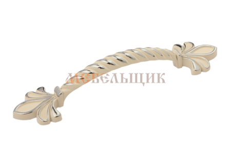 Ручка цветок белый/хром, 96мм (BOYARD)Сh004500    - фото с сайта Мебельщик - мебельная фурнитура Ручка цветок белый/хром, 96мм (BOYARD)Сh004500    - фото с сайта Мебельщик - мебельная фурнитура